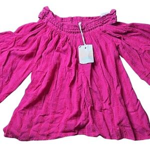 Sun & Shadow Flowy‎ Cold Shoulder Top, Pink, Size XS, New